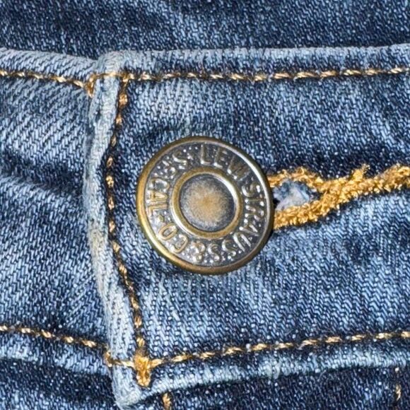 Women’s Levi's High Rise Skinny Slim Stretch Blue Jeans W28 L32 US Size - Picture 3 of 8